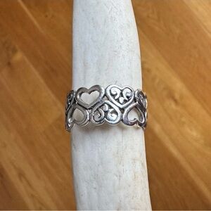 Hearts Around Sterling Silver Ring Size 8
